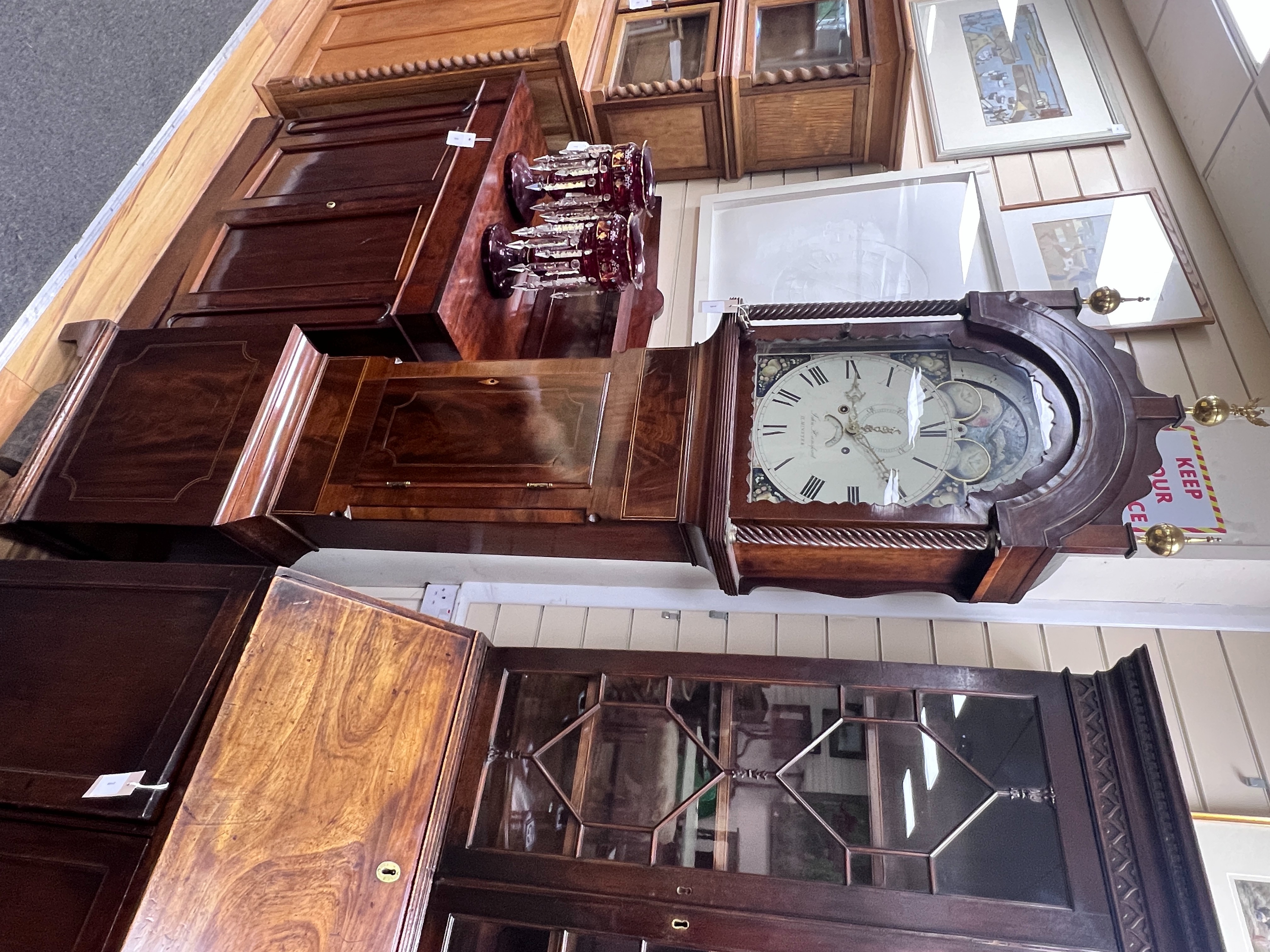 An early 19th century mahogany 8 day longcase clock marked John Hansford, Ilminster, height 225cm